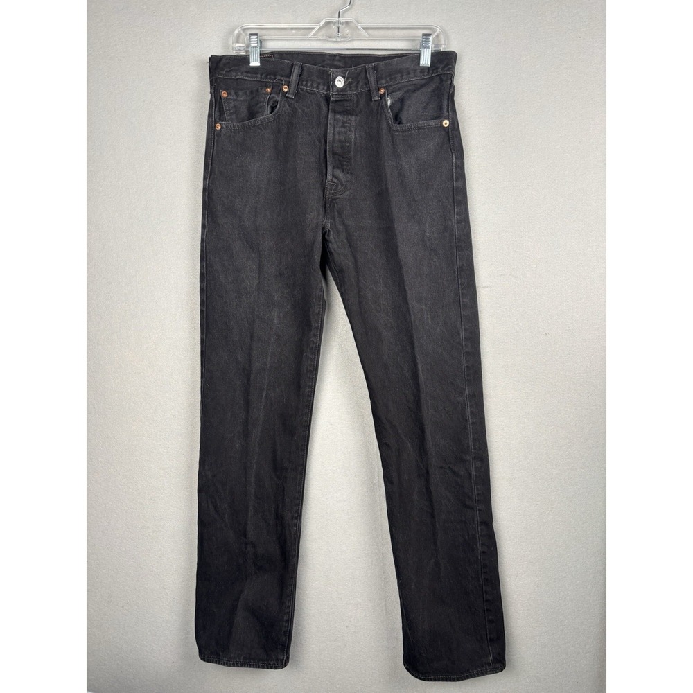 Levis 501 Jeans Men's 34x32 Black Denim  Workwear Button Fly WPL 423 3711